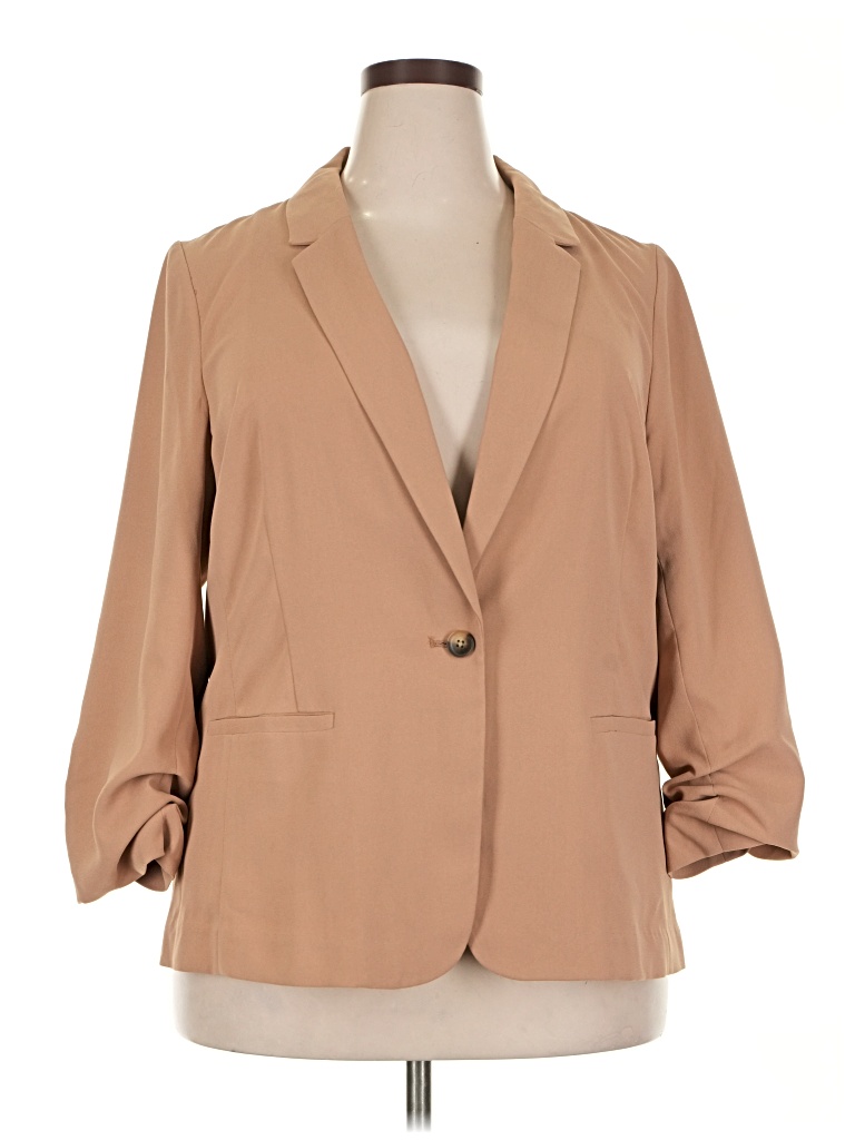 Lc Lauren Conrad Blazer Jacket In Brown