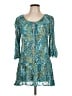 Per Una 100% Polyester Teal Casual Dress Size 12 - photo 1