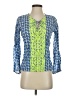Taj 100% Cotton Blue Long Sleeve Blouse Size S - photo 1