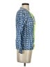 Taj 100% Cotton Blue Long Sleeve Blouse Size S - photo 4