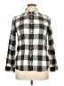J.Crew Checkered-gingham Gray 3/4 Sleeve Button-Down Shirt Size 14 - photo 1