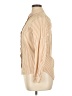 Allegra K Stripes Tan Long Sleeve Button-Down Shirt Size M - photo 5