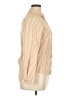 Allegra K Stripes Tan Long Sleeve Button-Down Shirt Size M - photo 4