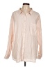 Per Se Stripes Pink Long Sleeve Button-Down Shirt Size L (estimated) - photo 1