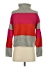Cliche Color Block Pink Turtleneck Sweater Size S - photo 2
