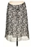 Blue Motion 100% Polyester Paisley Silver Casual Skirt Size M - photo 1