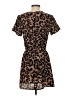 Shein 100% Polyester Animal Print Brown Casual Dress Size 4 - photo 2
