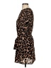 Shein 100% Polyester Animal Print Brown Casual Dress Size 4 - photo 5