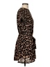 Shein 100% Polyester Animal Print Brown Casual Dress Size 4 - photo 4