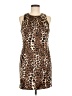 Evan Picone Animal Print Brown Cocktail Dress Size 6 - photo 1