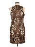 Evan Picone Animal Print Brown Cocktail Dress Size 6 - photo 2