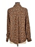 T Tahari 100% Polyester Animal Print Brown Long Sleeve Blouse Size M - photo 2