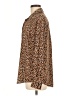 T Tahari 100% Polyester Animal Print Brown Long Sleeve Blouse Size M - photo 5