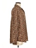 T Tahari 100% Polyester Animal Print Brown Long Sleeve Blouse Size M - photo 4