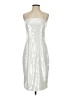 Theory 100% Polyester Metallic Silver Cocktail Dress Size 2 - photo 1