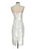 Theory 100% Polyester Metallic Silver Cocktail Dress Size 2 - photo 2