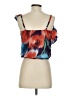 Bebe Floral Orange Sleeveless Blouse Size S - photo 2