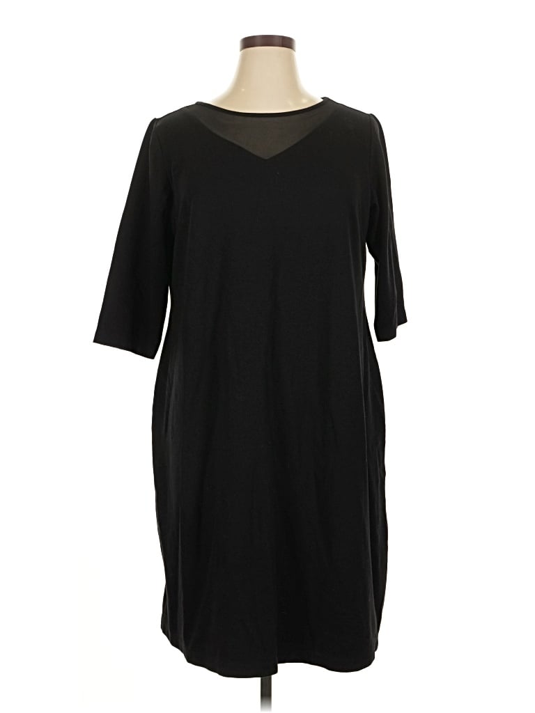 Pre-owned Susan Graver Casual Dress In Black