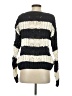 John & Jenn 100% Cotton Stripes Black Blue Pullover Sweater Size XS - photo 2