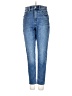 Express Solid Blue Jeans Size 2 - photo 1