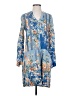 Tiny 100% Rayon Print Blue Casual Dress Size XS - photo 1