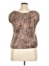 Agenda Brown Short Sleeve Blouse Size XL - photo 2