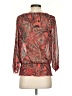 INC International Concepts 100% Polyester Red 3/4 Sleeve Blouse Size 2 - photo 2