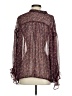 Zara Burgundy Long Sleeve Blouse Size S - photo 2
