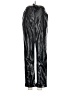 Topshop 100% Polyurethane Metallic Silver Black Casual Pants Size 2 - photo 1
