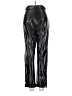 Topshop 100% Polyurethane Metallic Silver Black Casual Pants Size 2 - photo 2