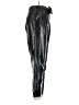 Topshop 100% Polyurethane Metallic Silver Black Casual Pants Size 2 - photo 4