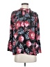 Ann Taylor LOFT 100% Polyester Floral Black 3/4 Sleeve Blouse Size S - photo 1