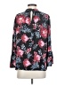 Ann Taylor LOFT 100% Polyester Floral Black 3/4 Sleeve Blouse Size S - photo 2