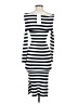 Milly Stripes Black Casual Dress Size P (petite) - photo 2