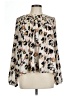 Xhilaration 100% Polyester Floral Ivory Long Sleeve Blouse Size L - photo 1