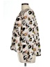 Xhilaration 100% Polyester Floral Ivory Long Sleeve Blouse Size L - photo 5
