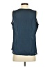 Nic + Zoe 100% Polyester Blue Sleeveless Blouse Size XS - photo 2