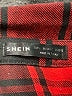 Shein Plaid Red Long Sleeve Button-Down Shirt Size L - photo 7