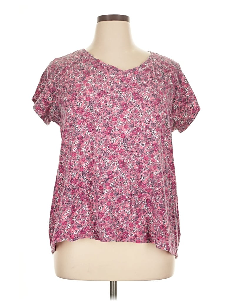 Pre-owned Ruff Hewn Short Sleeve T-shirt In Pink