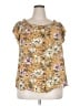Torrid 100% Rayon Gold Short Sleeve Blouse Size 2X Plus (2) - photo 1