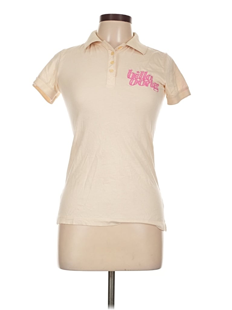 Pre-owned Billabong Short Sleeve Polo Shirt In Tan