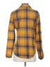 Bobbie Brooks 100% Polyester Plaid Yellow Long Sleeve Blouse Size S - photo 2