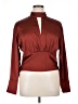 Parker 100% Polyester Burgundy Long Sleeve Blouse Size XL - photo 1