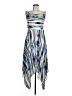 ECI Graphic Blue Cocktail Dress Size 6 - photo 1