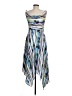 ECI Graphic Blue Cocktail Dress Size 6 - photo 2