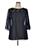 Bobeau 100% Polyester Blue 3/4 Sleeve Blouse Size 1X - photo 1
