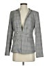 White House Black Market Plaid Gray Blazer Size 4 - photo 1