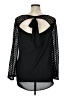 Kate & Mallory designs 100% Polyester Black Long Sleeve Blouse Size 1X - photo 2