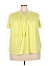 Croft & Barrow Yellow Short Sleeve Blouse Size 2X - photo 1