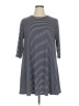 Free 2 luv Stripes Gray Casual Dress Size 1X - photo 1